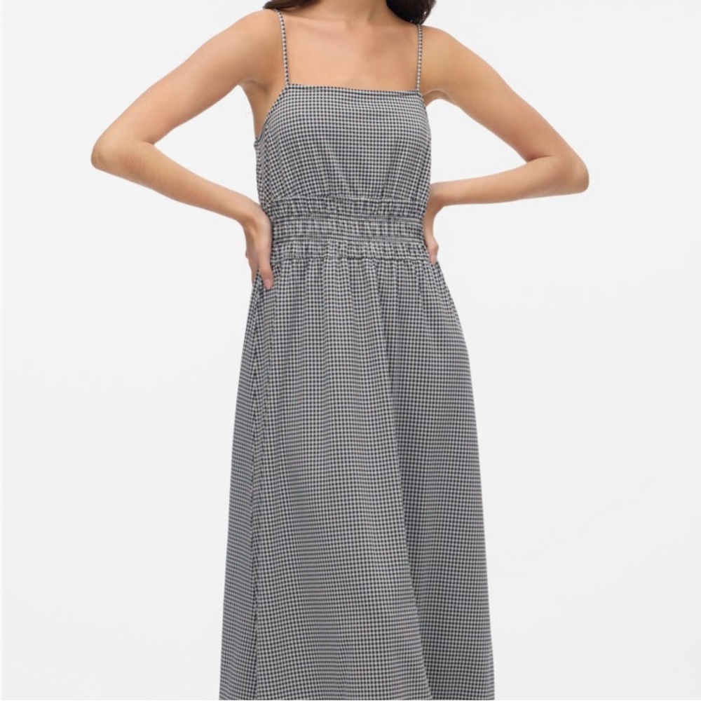 Vero Moda Black and White Gingham Dress